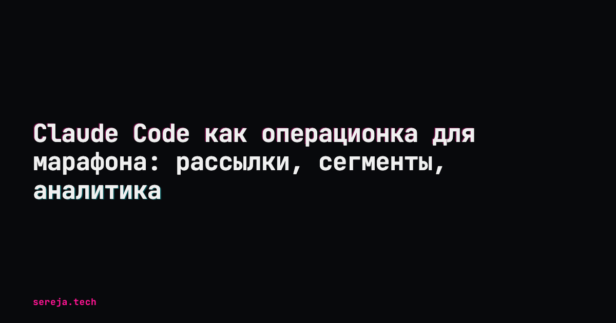 Claude Code как операционка марафона: рассылки, аналитика