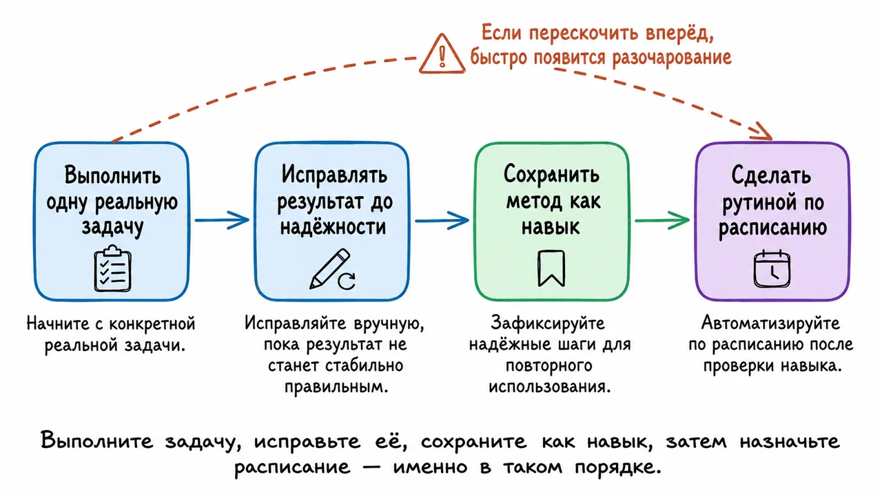 Путь от задачи к рутине