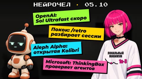 Первый кадр выпуска Нейрочела 05.10: Sol Ultrafast, /retro, Kolibri, ThinkingBox.